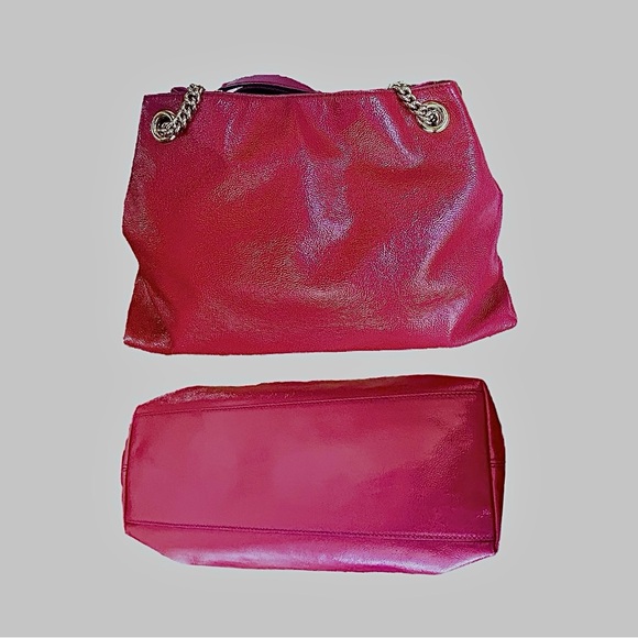 AUTH GUCCI Large Soho Fuchsia Chain Shoulder Bag NWOT - Picture 3 of 7